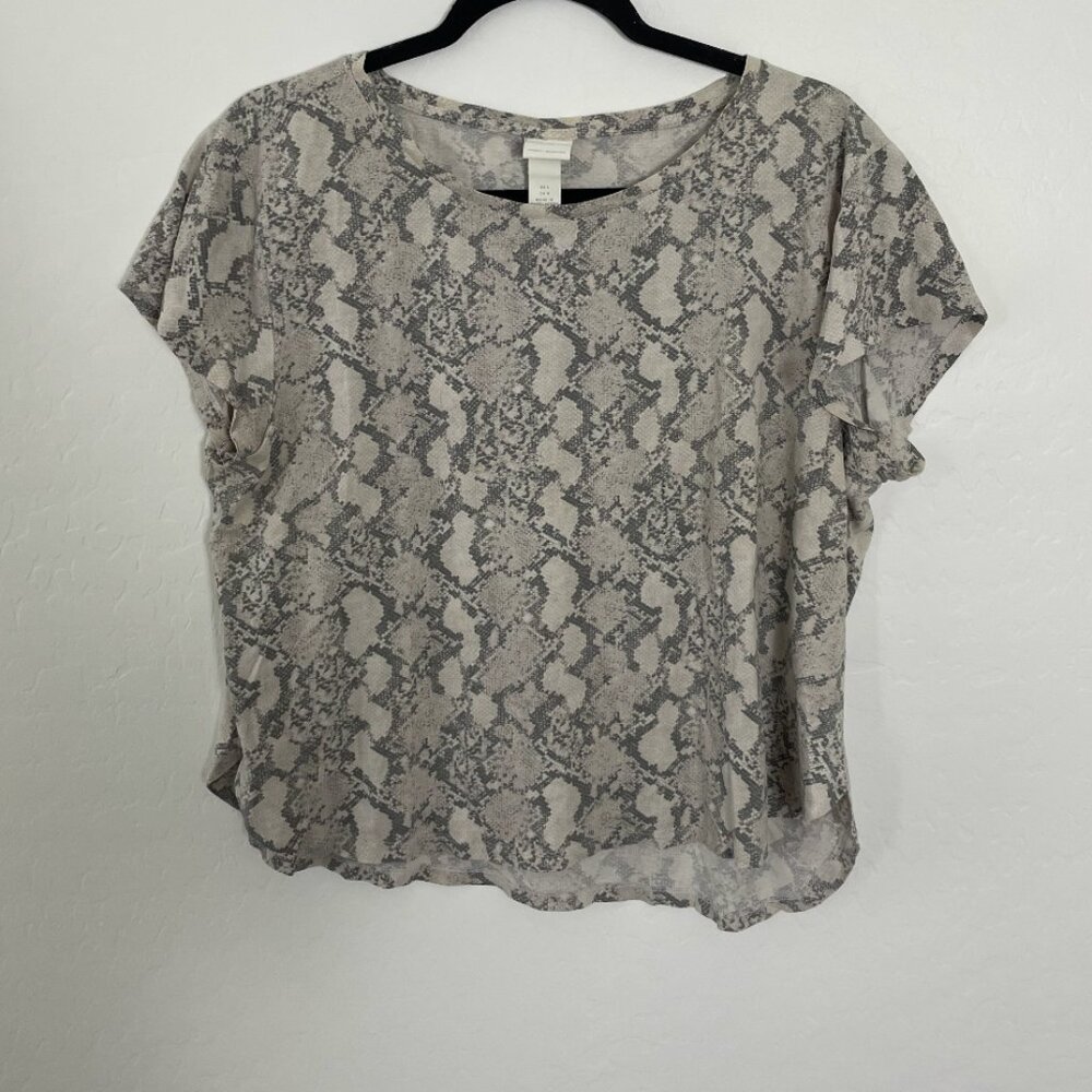 Snake Print Python Tee T Shirt Boho Bohemian Arts… - image 2
